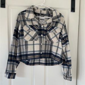 RSQ Plaid Cropped Jacket